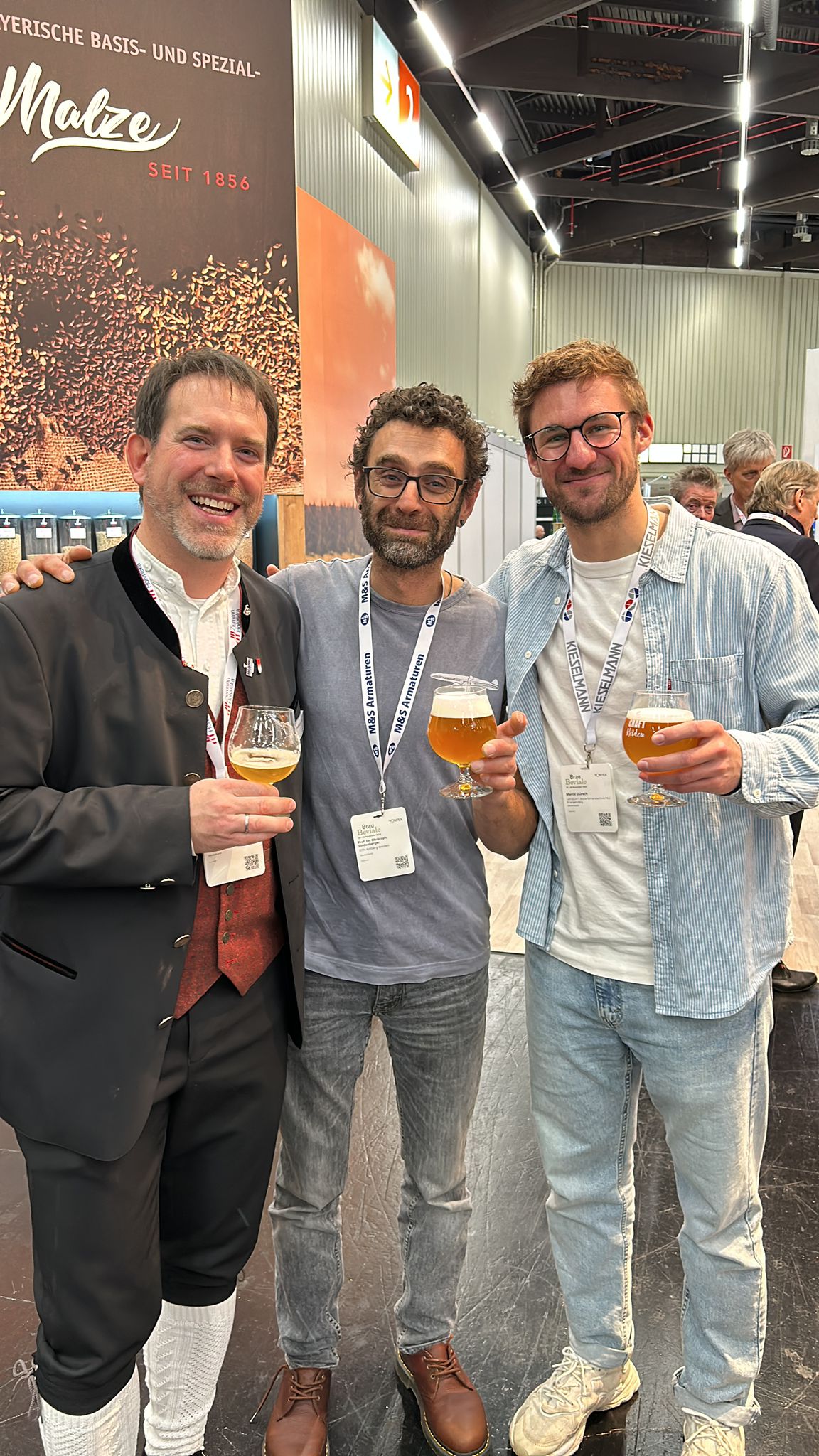 Matthias Hansen, Christoph Lindenberger und Marco Dürch bei der BrauBeviale